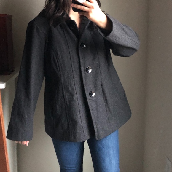 London Fog Jackets & Blazers - London Fog Wool Blend Peacoat Jacket Size XL